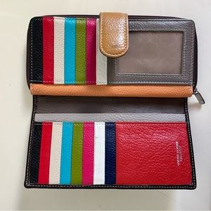 Vera Pelle brown multicolor wallet